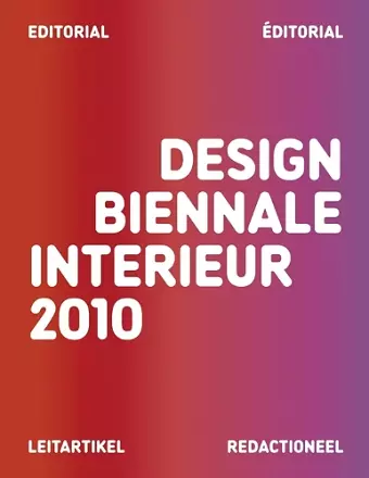 Design Biennale Interieur 2010 cover