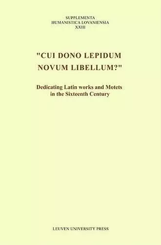 "Cui dono lepidum novum libellum?" cover