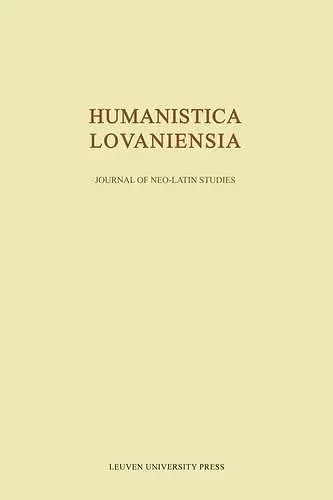 Humanistica Lovaniensia cover