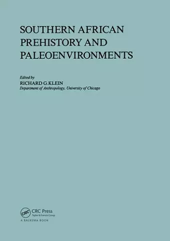 Southern African Prehistory and Paleoenvironments cover