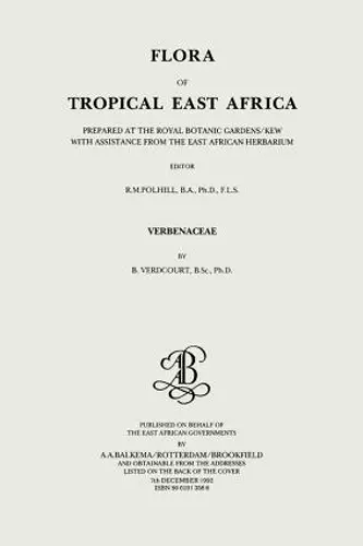 Flora of Tropical East Africa - Verbenaceae (1992) cover