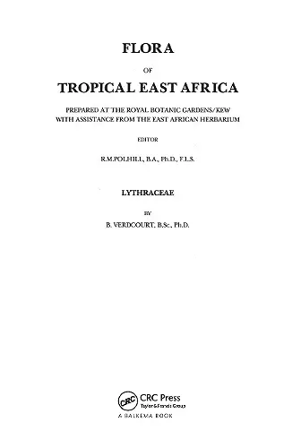 Flora of Tropical East Africa - Lythraceae (1994) cover