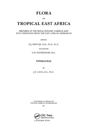 Flora of Tropical East Africa - Xyridaceae (1999) cover