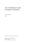 Tax Coordination in the European Community cover