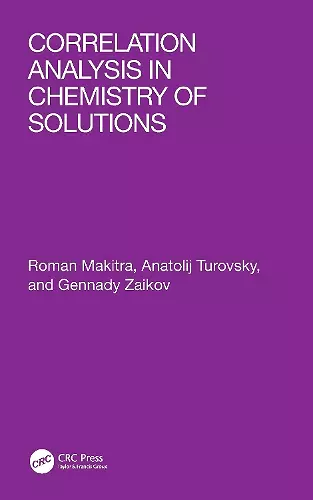 Correlation Analysis in Chemistry of Solutions cover