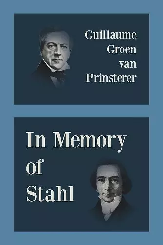 In Memory of Stahl cover