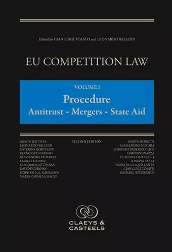 EU Competition Law, Volume I: Procedure : Antitrust - Merger - State Aid cover