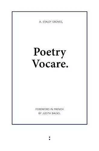 Poetry Vocare cover