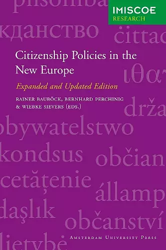 Citizenship Policies in the New Europe cover