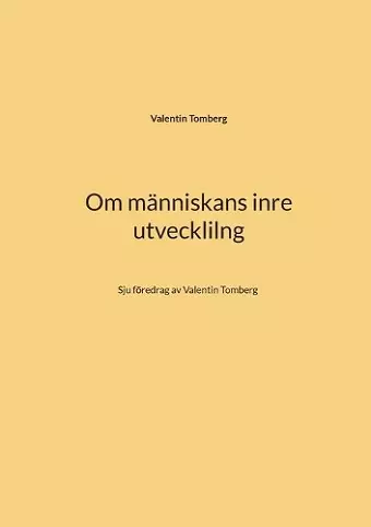 Om människans inre utveckling cover