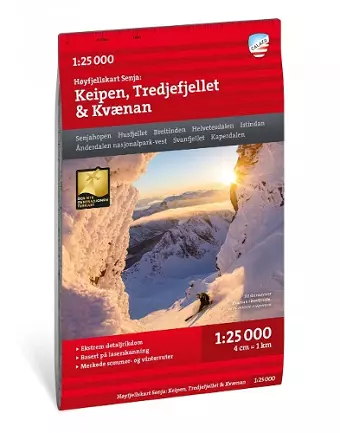 Senja: Keipen, Tredjefjellet & Kvaenan - Hoyfjellskart cover