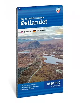 Car and tourist map of Eastern Norway (Østlandet) cover
