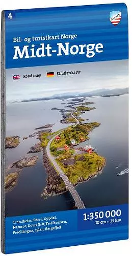 Car and tourist map of Central Norway (Midt Norge) cover