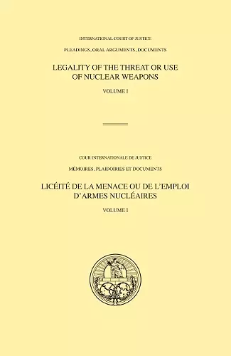 Legality of the threat or use of nuclear weapons cover
