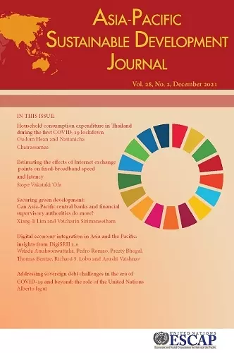 Asia-Pacific Sustainable Development Journal 2021, Issue No. 2 cover