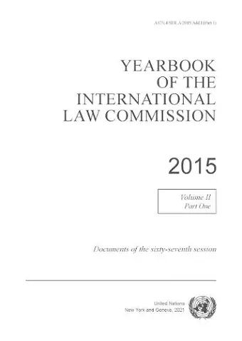 Yearbook of the International Law Commission 2015 cover