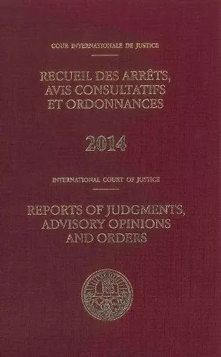 Reports of judgments, advisory opinions and orders 2014 cover