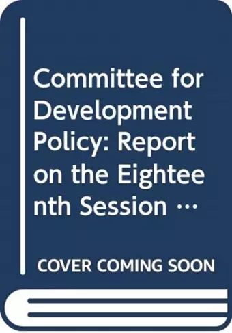 Committee for Development Policy cover