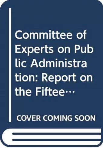 Committee of Experts on Public Administration cover