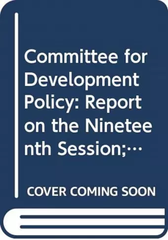 Committee for Development Policy cover