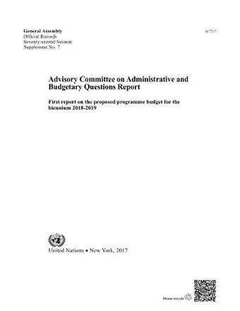 Advisory Committee on Administrative and Budgetary Questions cover