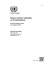 Report of the Committee on Contributions cover