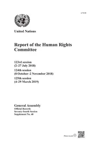 Report of the Human Rights Committee cover