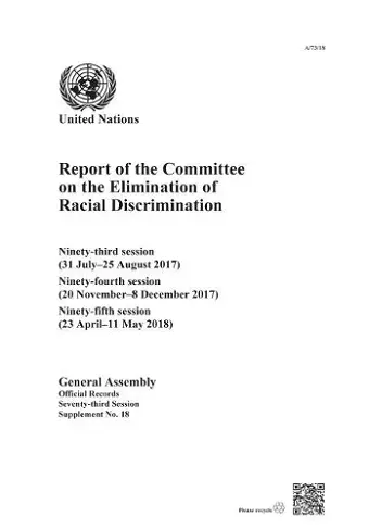 Report of the Committee on the Elimination of Racial Discrimination cover