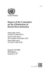 Report of the Committee on the Elimination of Racial Discrimination cover