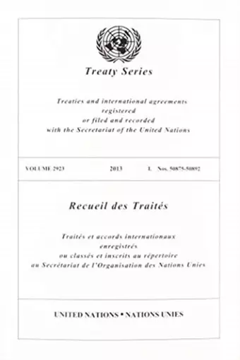 Treaty Series 2923 (Bilingual Edition) cover