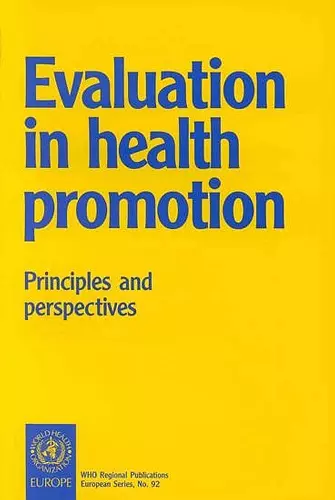 Evaluation in Health Promotion cover