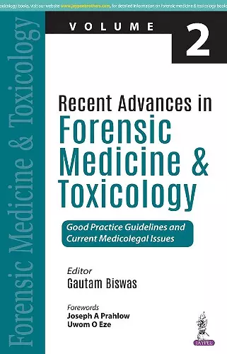 Recent Advances in Forensic Medicine and Toxicology - 2 cover