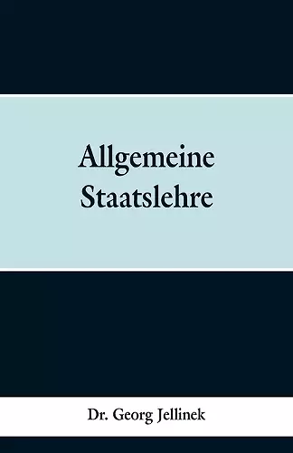 Allgemeine Staatslehre cover