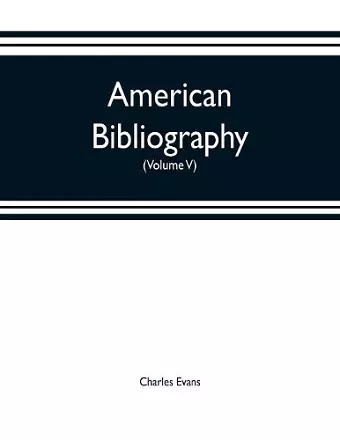 American bibliography cover
