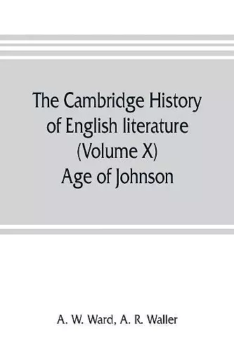 The Cambridge history of English literature (Volume X) Age of Johnson cover