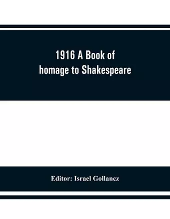 1916 A Book of homage to Shakespeare cover