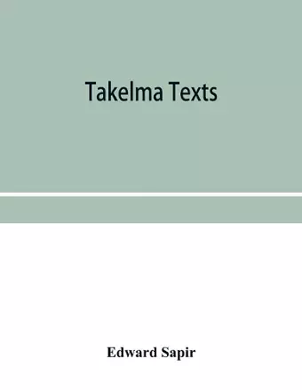 Takelma texts cover