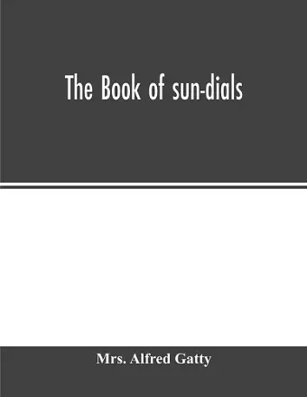 The book of sun-dials cover