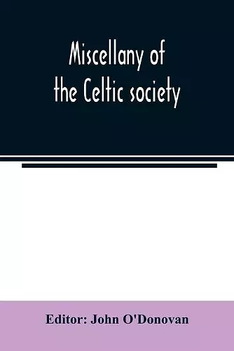 Miscellany of the Celtic society cover