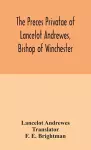 The preces privatae of Lancelot Andrewes, Bishop of Winchester cover