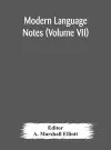 Modern language notes (Volume VII) cover