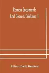 Roman documents and decrees (Volume I) cover