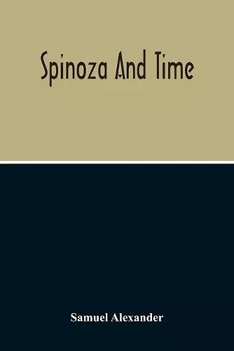 Spinoza And Time cover