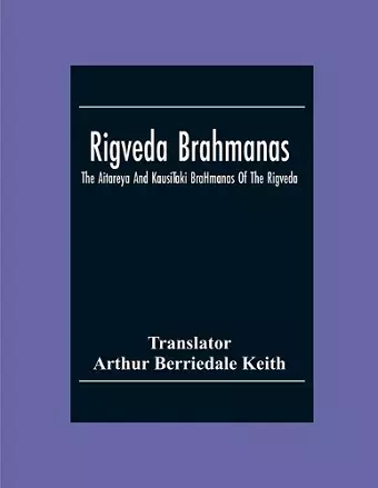 Rigveda Brahmanas cover