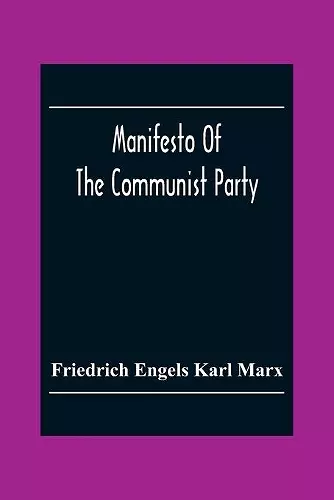 Manifesto Of The Communist Party cover