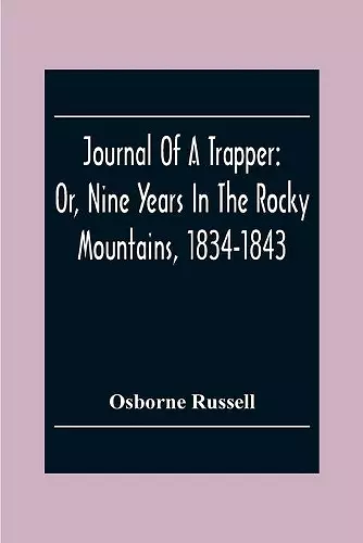 Journal Of A Trapper cover