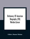 Dictionary Of American Biography (20) Werden-Zunser cover