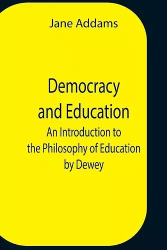 Democracy And Education cover