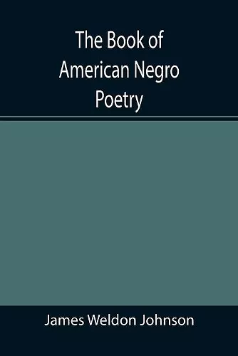 The Book of American Negro Poetry cover