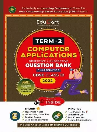 Educart Term II CBSE Class 10 Computer Application Questions Bank cover